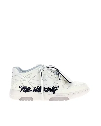Off-white Urban Sneakers With Distinctive Arrow Motif And Zip Tie Detail In White