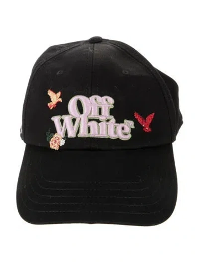 Pre-owned Off-white Varsity Off Baseball Cap In Black