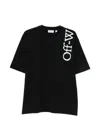 Off-white Off White Vertical Bookish Skate Cotton T-shirt In Black