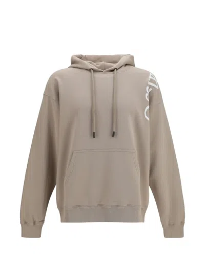 Off-white Vertical Bookish Skate Logo-print Drawstring Hoodie In Neutral