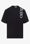 Off-white Off White Vertical Bookish Skate Cotton T-shirt In Black