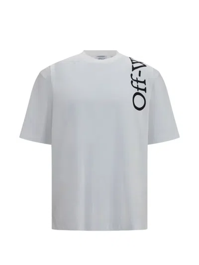 Off-white Vertical Bookish Skate Cotton Crewneck T-shirt In White