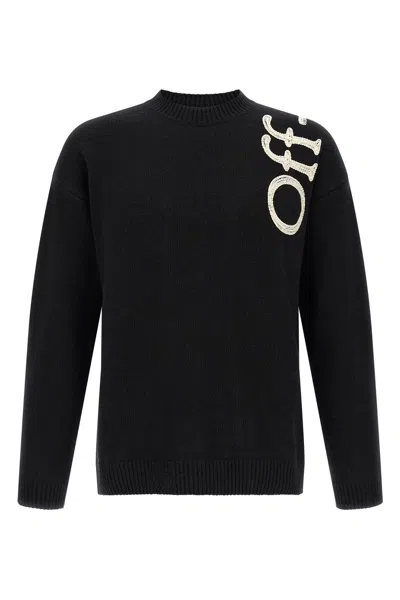 Off-white 'vertical Bookish' Sweater In White/black