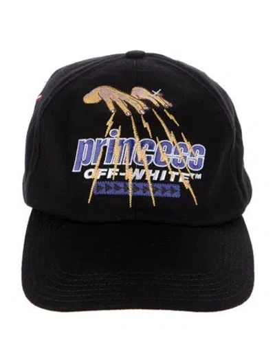 Pre-owned Off-white Virgil Abloh Princess Embroidered Hat In Black