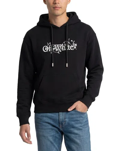 Off-white Virgil Floral Hoodie In Black