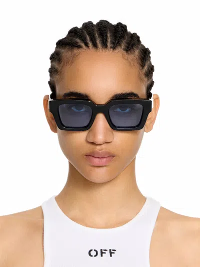 Off-white Virgil  M Light Blue Lens Sunglasses In Orange