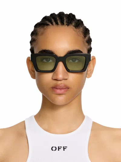 Off-white Virgil  M Light Green Lens Sunglasses In Metallic