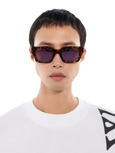 Off-white Virgil M Light Purple Lens Sunglasses In Brown