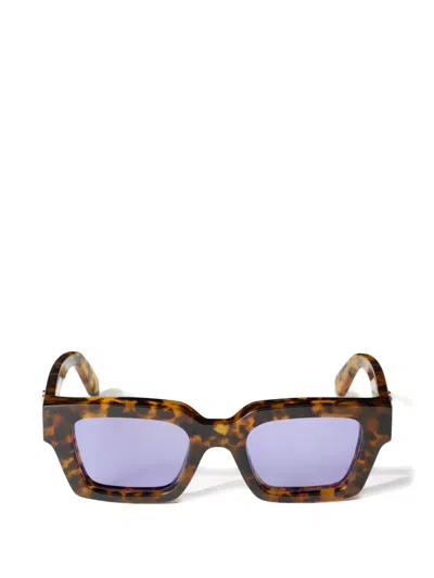 Off-white Virgil M Light-purple Lens Sunglasses In Brown