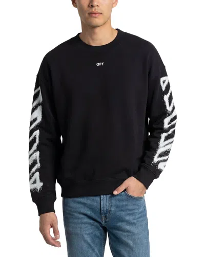 Off-white Virgil Spray Arrow Crewneck Sweatshirt In Black