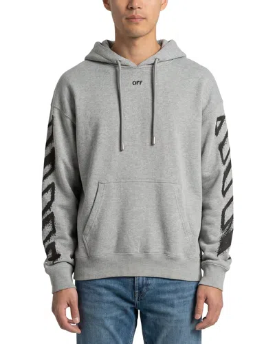 Off-white Virgil Spray Arrow Hoodie In Gray