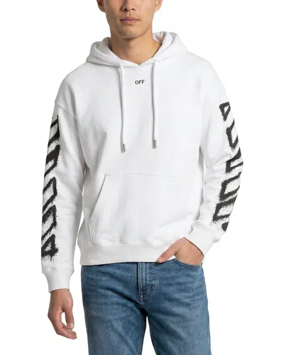 Off-white Virgil Spray Arrow Hoodie In White