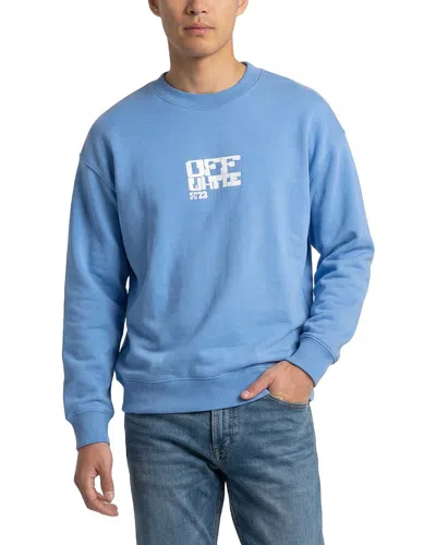 Off-white Virgil Tech Arrow Crewneck Sweatshirt In Blue