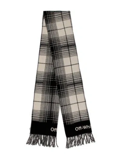 Pre-owned Off-white Virgin Wool 2018 Scarf In Black