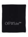Off-white Off White Wool Scarf In Black