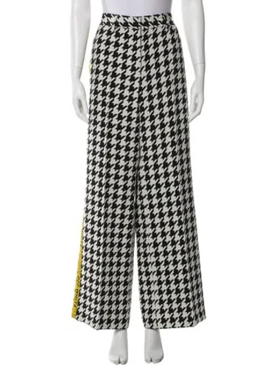 Pre-owned Off-white Virgin Wool Wide Leg Pants In Neutral