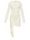 Off-white Off White V Neck Midi Dress In White