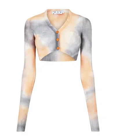 Off-white V-neck Cardigan In Multi