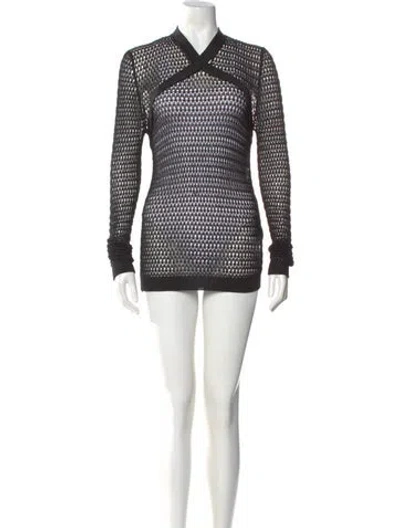 Pre-owned Off-white V-neck Mini Dress In Multi