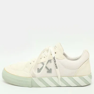 Pre-owned Off-white Vulc Size 41 White Canvas Low Top Sneakers
