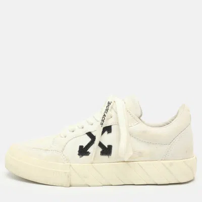 Pre-owned Off-white Vulcanised Size 38 White Canvas Sneakers