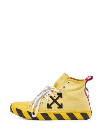 Pre-owned Off-white Vulcanized High-top Sneakers In Yellow