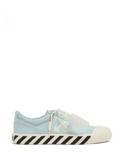 Off-white Vulcanized Lace Up Sneakers In Blue