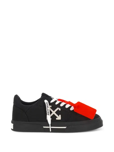 Off-white Vulcanized Low Sneakers In Black