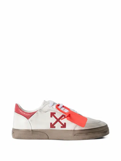 Off-white Vulcanized Low Worn Out Sneakers In White