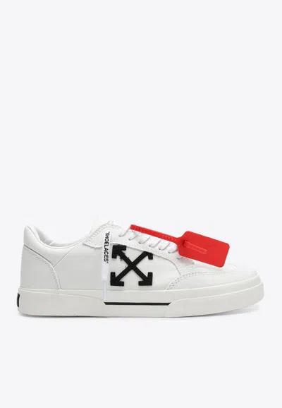 OFF-WHITE VULCANIZED LOW-TOP CANVAS SNEAKERS