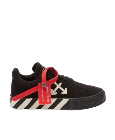 Off-white Kids' Vulcanized Low-top Sneakers In Black