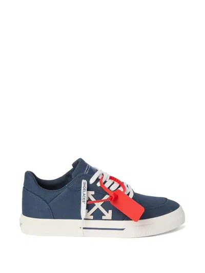Off-white Vulcanized Low-top Sneakers In Blue