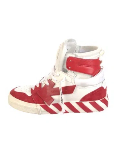 Pre-owned Off-white Vulcanized Sole Sneakers In Red/white