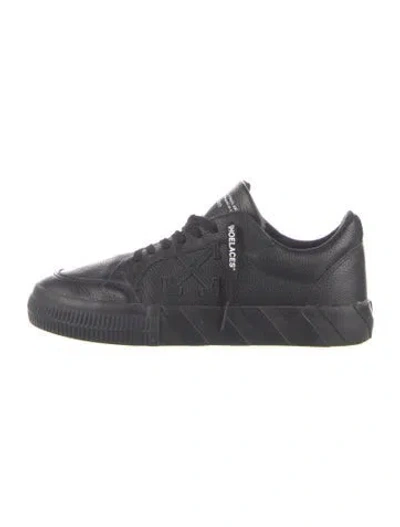Pre-owned Off-white Vulcanized 'total Black' Sneakers In Blue