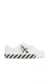 Off-white White Black Graphics Leather Sneakers In White
