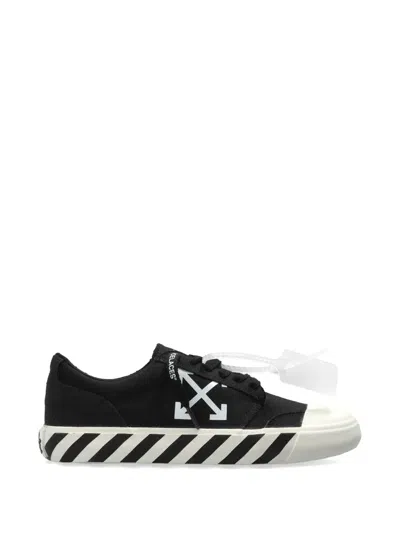 Off-white Vulcanized Sneakers With Undercut Cut In Black