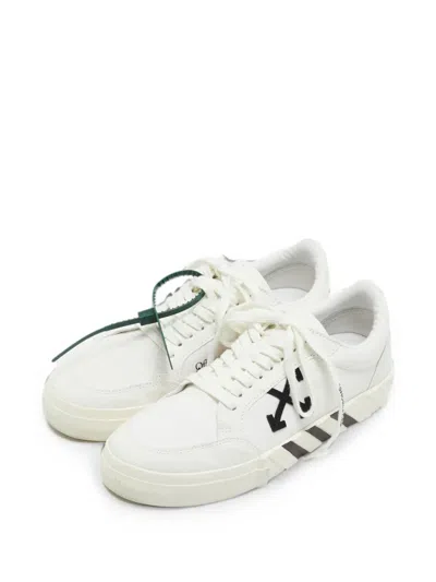 Pre-owned Off-white Vulcanized Zip-tie Sneakers In White