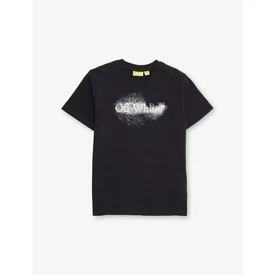 Off-white Kids' W Spray Graphic Cotton-jersey T-shirt 6-10 In Black