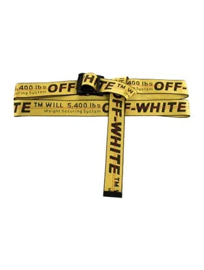 Pre-owned Off-white Waist Belt In Black/yellow