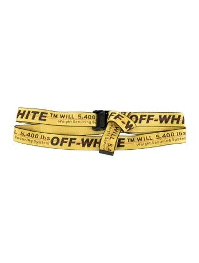Pre-owned Off-white Waist Belt In Yellow