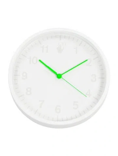 Pre-owned Off-white Wall Clock In White