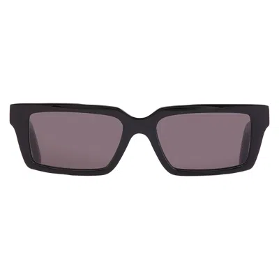 Off-white Warren Dark Grey Rectangular Unisex Sunglasses Oeri13a 1007 54 In Metallic