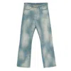 Off-white Blue Diagonal Raw Patch 90s Skate Jeans In Multi