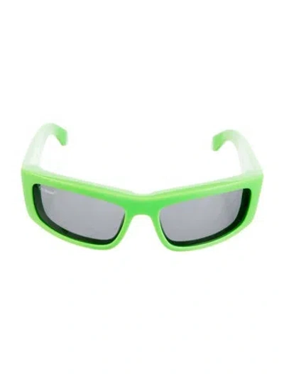 Pre-owned Off-white Wayfarer Tinted Sunglasses In Green