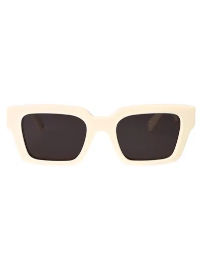 Off-white White Acetate Sunglasses In Neutral