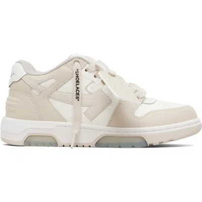Off-white White & Beige 'out Of Office' Sneakers In White/beige