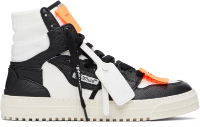 Off-white 3.0 Court High Top Leather Sneakers In Black