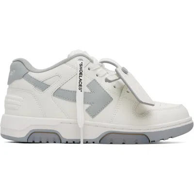Off-white White & Gray 'out Of Office' Sneakers In White/grey