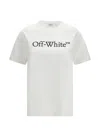 Off-white Relaxed Fit Cotton Tee With Oversized Logo In White