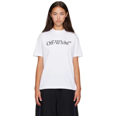OFF-WHITE WHITE BIG LOGO BOOKISH T-SHIRT